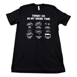 Men's Black Graphic Tee - Bike Enthusiast Design